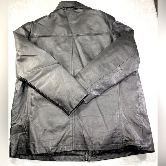 Phase Two Men’s Vintage Black Leather Jacket Size XL - Picture 2 of 5